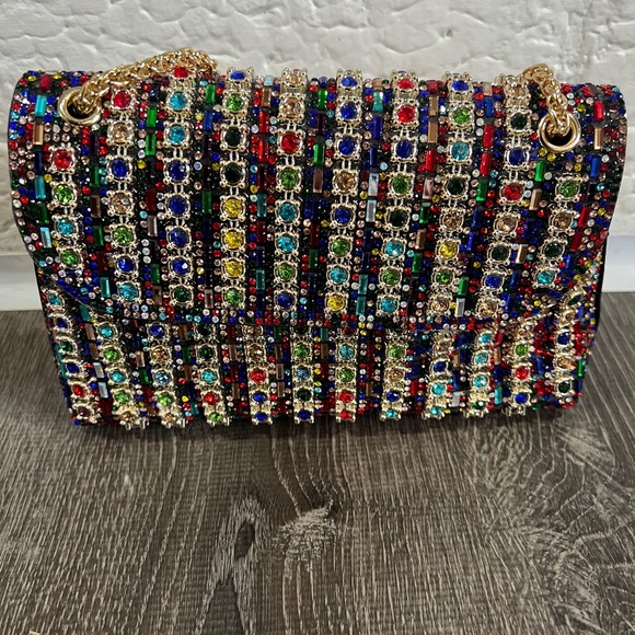 Multicolor Rhinestone Beaded Women's Bag - Picture 9 of 9